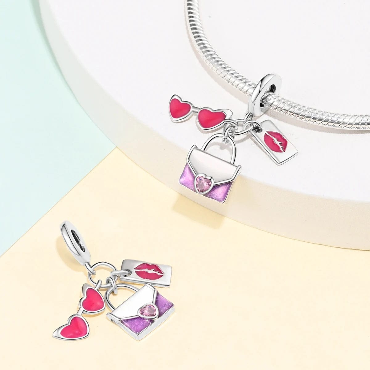 Barbie Heart Glasses, Purse & Kiss Charm