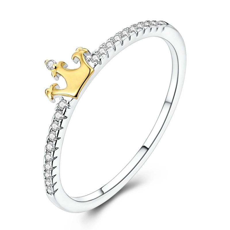 Golden Crown Pavé Ring