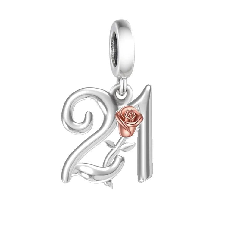 21st Celebration Dangle Charm