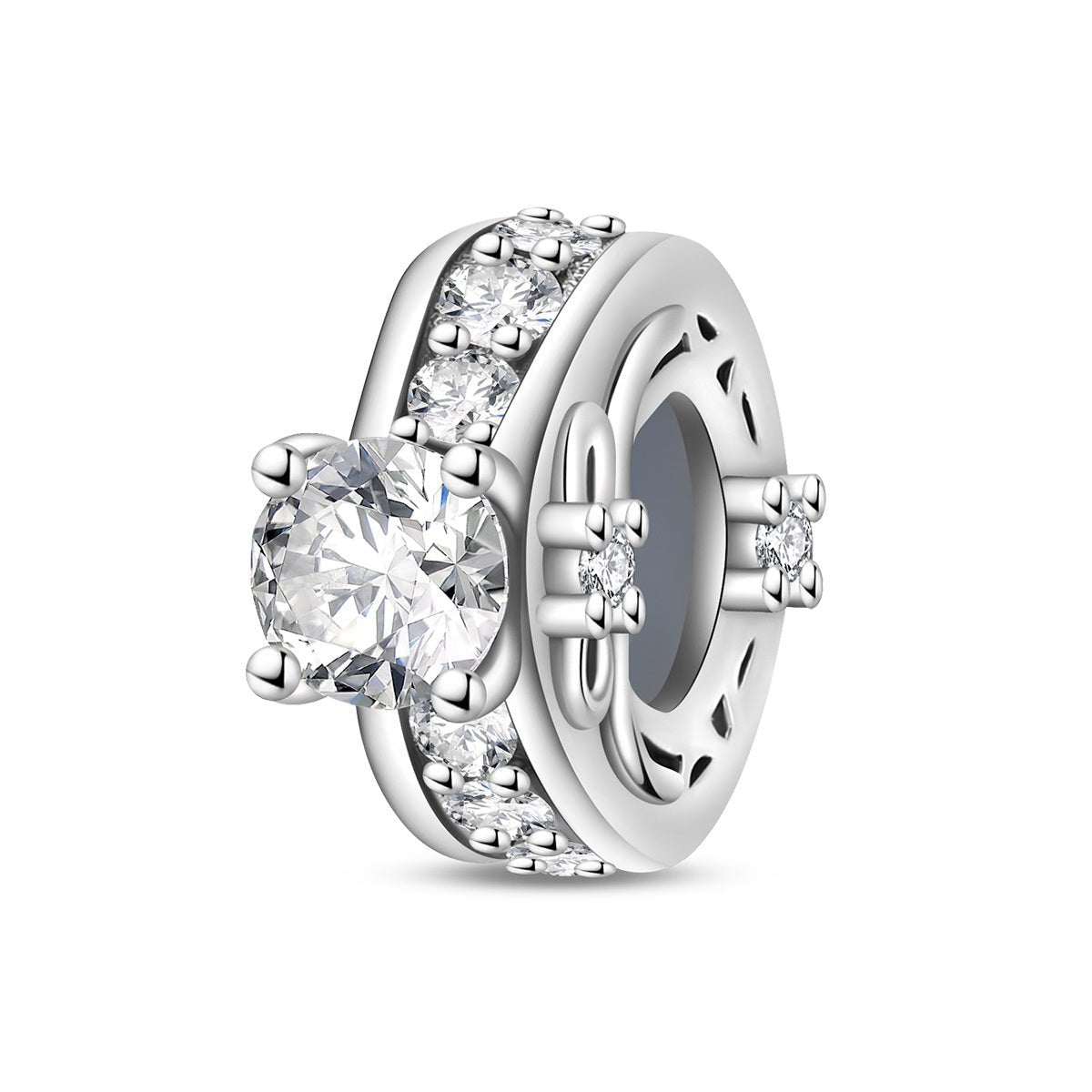 Brilliant Round Cut Solitaire Ring-Style Charm