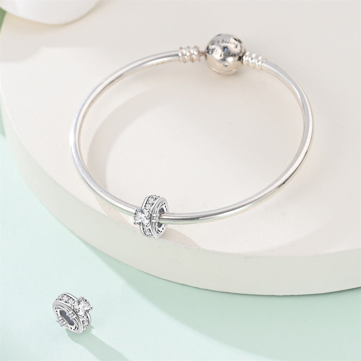 Brilliant Round Cut Solitaire Ring-Style Charm