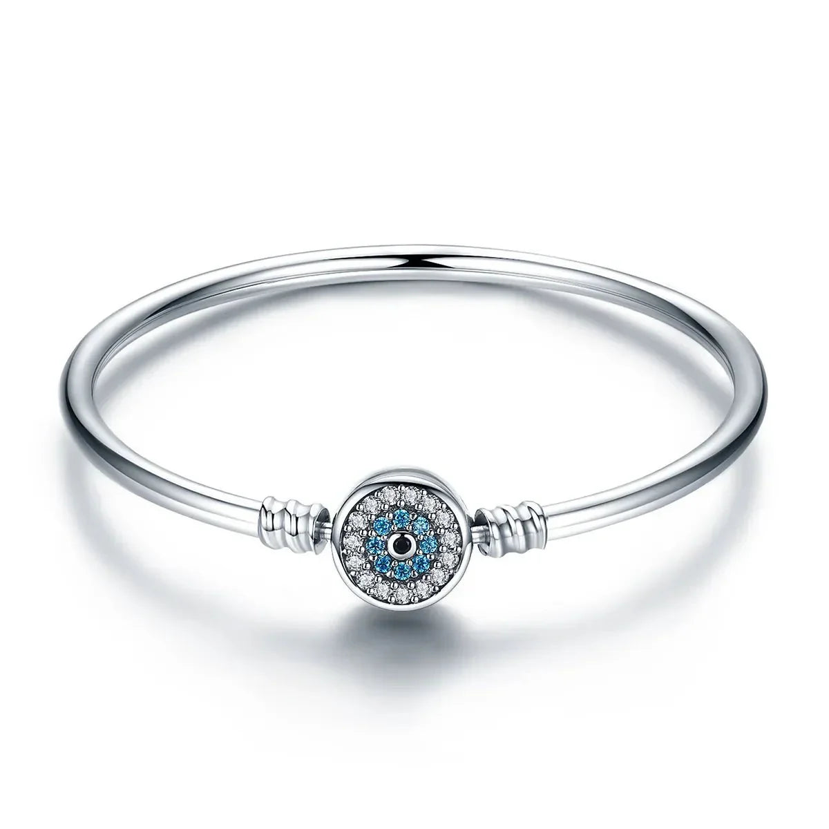 Evil Eye Pavé Charm Bangle