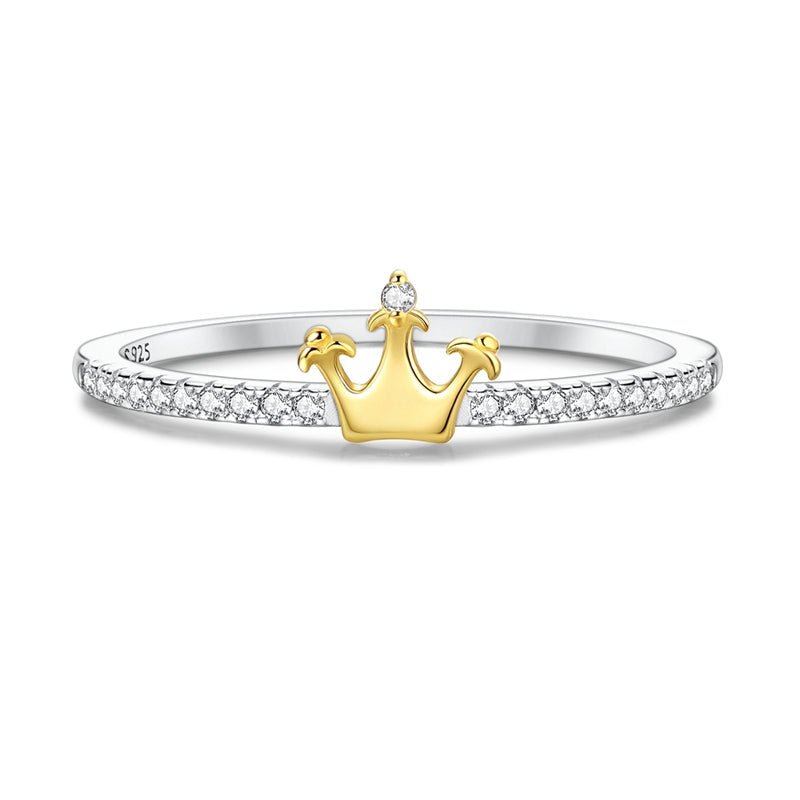Golden Crown Pavé Ring