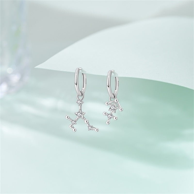 Sagittarius Constellation Zodiac Hoop Earrings