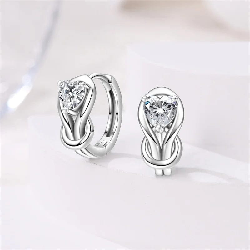 Silver Infinity Hoop Earrings