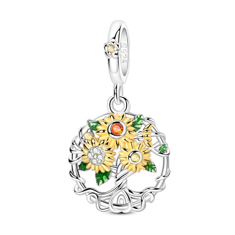 Sunflower Garden Wreath Dangle Charm