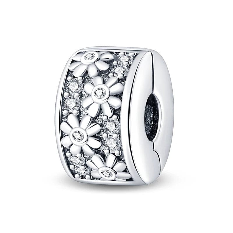 White Daisy Flower Spacer Charm